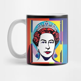 Queen Elizabeth II in Gouache Pop Art - Bold Mug